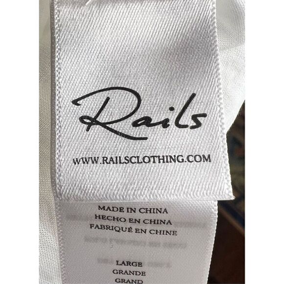 RAILS Lucille White Eyelet Mix 100% Cotton Dress NWT Size Large - Picture 10 of 11